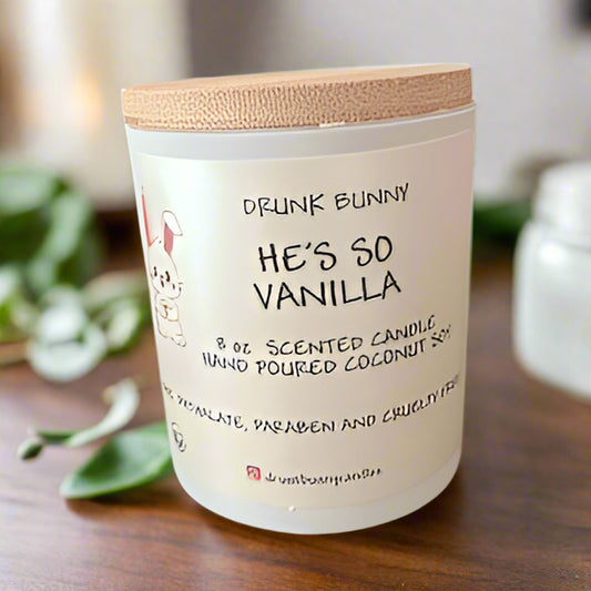 HE'S SO VANILLA 8 OZ. SCENTED CANDLE