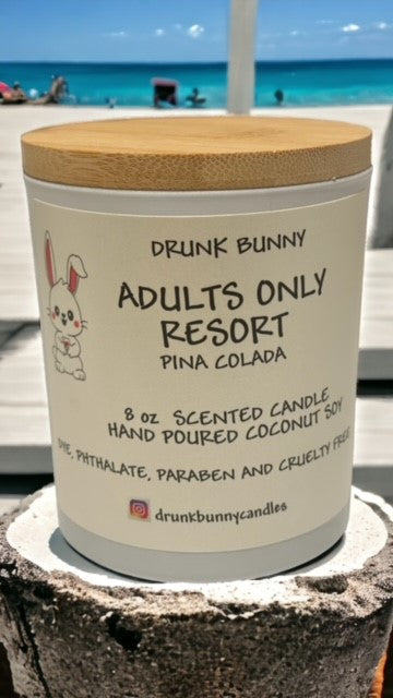 ADULTS ONLY RESORT 8 oz SCENTED CANDLE