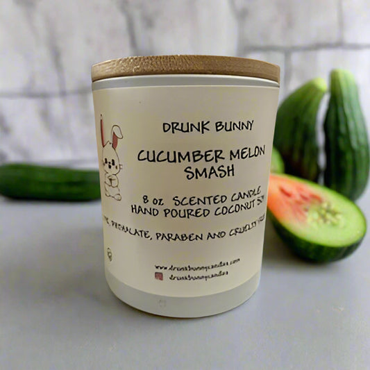 CUCUMBER MELON SMASH, 8 OZ SCENTED CANDLE